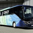 セトラブランド初となる水素燃料電池駆動の観光バス「H2コーチ」のテスト車両