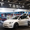 スペイン、マドリードの展示会でのテスラ