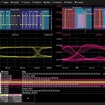 パソコンでの確認画面イメージ。トリガー、デコード、計測/グラフ、アイパターンの高度なデバッグ機能を同一画面上で可視化