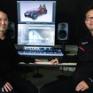 「TRICERA proto」のUX/UI音をデザインした橋本さん（左）と、走行音を開発した田中さん（右）