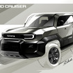 トヨタ ランドクルーザーFJのデザインスケッチ