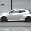 ブリッツ DAMPER ZZ-R　GRヤリス装着例（基準車高：フロント 29mmダウン / リア 24mmダウン）