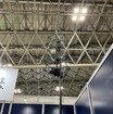 空撮技研＋アジア航測、たおれん棒。プロペラで最大高さ12.5mのロッドを立たせる（第9回鉄道技術展＋第6回橋梁・トンネル技術展）