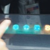 非接触式UI。アイコンなどを中空に浮かび上がらせて見せる「ホログラムUI」