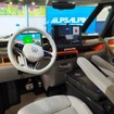 車室内HMI・センシング・アウトプット連携のデモを展開するために用意されたVW「ID BUZZ」