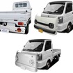 スズキキャリートラック用（各社のOEM含む）フロントパネル部の新作。ガチャピンタイプのNEWポーターとNEWキャブのキット