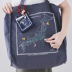 「白地図 キャンバストートバッグ／日本列島」