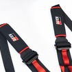 「GRレーシングハーネス」には除電効果のある専用のベルトパッドが付属