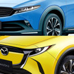 マツダ CX-3（上）と マツダ2（下）次期型の予想CG