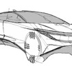 日産 リーフ 新型のデザインスケッチ