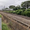 連絡線。画面右下が新秋津方面、画面奥が所沢方面。一段高い場所を通るのが西武池袋線