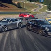 3台のポルシェ911マンタイキット装着車