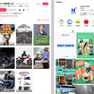 ヤマハ発動機の公式tiktok（左）とオウンドメディア「HATSUDO」の公式Instagramアカウント（右）