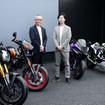 スズキ 二輪デザイン課 課長 古橋伸介氏（左）とレスポンス副編集長 宮崎壮人（右）