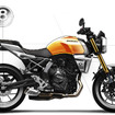 スズキ GSX-8Tのデザインスケッチ。フロントフェンダーからリアに向かって走るラインが、古橋氏のこだわりだ。