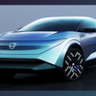 日産 リーフ 新型のデザインスケッチ