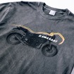 カワサキ Z900RS墨染めTシャツ　オレンジ/濃墨