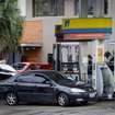 ブラジル、サンパウロ市のガソリンスタンド