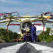 山口きらら公園内で機体の移動