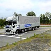 トランスゲート西宮北にT2の自動運転トラックが出入りする様子