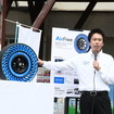 事業概要説明を行うブリヂストン 新モビリティ事業部門長　太田 正樹氏