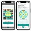 「旅ナカ」での登録したスポットへのチェックインと、「旅アト」のプレゼント抽選イメージ