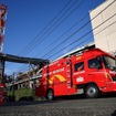日本製紙工場の煙突崩落現場（熊本県八代市、7月29日）