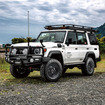 レイズ ボルクレーシング TE37 XT Black Shadow LTD.（マットトランスルーセントブラック）× トヨタ ランドクルーザー70