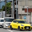 令和8年熊本地震：ガソリンスタンドでの給油待ちの列（7月30日、熊本県宇城市）