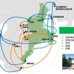 伊勢志摩を核とした、中部・関西広域空のモビリティネットワーク概念図