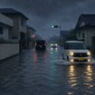 進入しない!! 冠水路は危険（イメージ）
