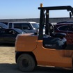 ヤード内に保管されている車両