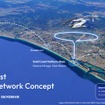 ゴールドコーストのビーチを飛行する「SKYDRIVE」のイメージ