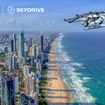 ゴールドコーストのビーチを飛行する「SKYDRIVE」のイメージ
