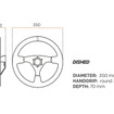 BLITZ OMP STEERING WHEEL Φ350 スペック