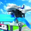 「プラレールエアー 空をぐるっと！ ANA 旅客機セット」（イメージ）。セット内容以外のプラレール車両、レールは別売　(C) TOMY　(C) ANA
