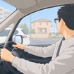 脇見運転（イメージ）