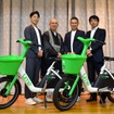Lime井上氏、京都市観光大使・妙心寺退蔵院 副住職 松山氏、Lime 営業本部長 鈴木氏、三井不動産リアルティ シェアビジネス推進部長 東氏