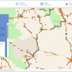 ArcGIS上で公開している米国ワイオミング州の道路関連データの表示例