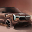 三菱 パジェロ 新型のエクステリアデザインスケッチ