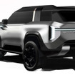 三菱 パジェロ 新型のエクステリアデザインスケッチ