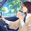 ドライブ中の飲食（イメージ）。安全運転、よろしく