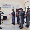 国際運転免許証を保持したカンボジア人材への実習の様子