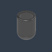 3D-CADを使ってパーツのデータを作成していく。ツイーターリングを作り、後部の造形を作った例がこちら。