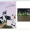 オクラ専用にファインチューニングしたYOLOによる検出結果。葉に隠れた実や、日射で見え方が変わる実を拾う