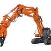 日立建機のマルチブーム解体仕様機 ZX500LCK-7、ツーピースブーム仕様