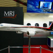 2008年の国際航空宇宙展に出展されたMRJ実物大モックアップと模型