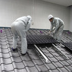 模擬屋根での太陽光発電システム施行研修