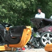 レクサスLFAとBMWの衝突事故映像（画像は動画ｊキャプチャー）