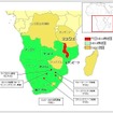 MOU：覚書締結国（すべてSADC）、SADC：南部アフリカ開発共同体